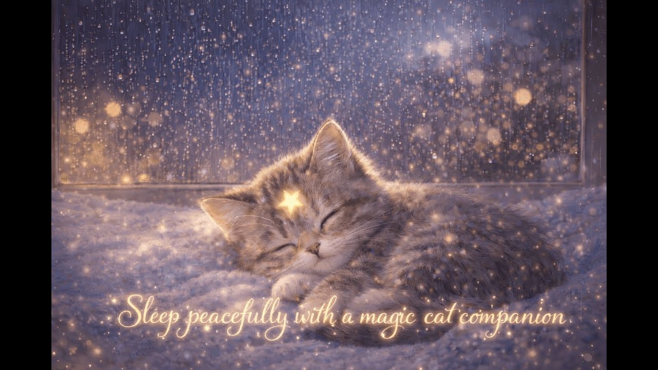 Gigy the magic cat 🐾 sleeping purring white noise ( 2 hour)
