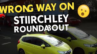 Wrong-Way Madness! Honda Jazz Goes the Wrong Way on Roundabout 😱 