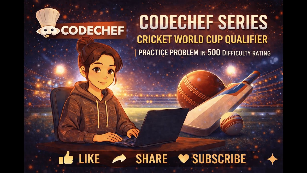 CodeChef Series | Cricket World Cup Qualifier | Practice Problem in 500 ...