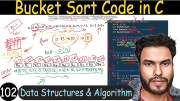 102 - Bucket Sort Code in C - Explained in Details | Data Structure