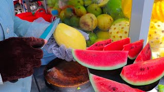 Fresh, Healthy and Tasty Fruits Watermelon, Mango and more Cambodian Street Food