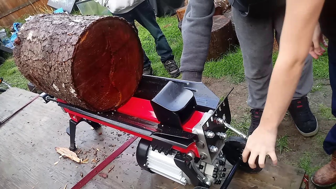 Harbor freight 5 ton hydraulic wood splitter - YouTube