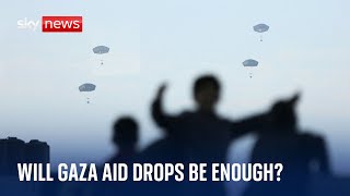 US carries out first aid airdrop in Gaza - but will it be enough? | Israel-Hamas war