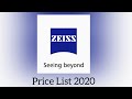 Carl Zeiss Price List 2020 . Drive Safe Glasses Price Reduced ...??? Must Watch For Detail Lenses .