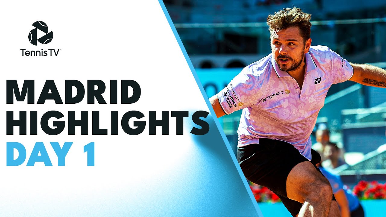 Wawrinka Takes On Cressy; Bublik, Schwartzman and More Feature Madrid 2023 Highlights Day 1