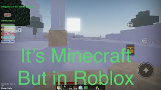 I’m playing Minecraft in Roblox! In minerscave 1.3😆