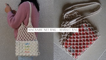 DIY Macrame Net Bag - Market Bag | Bolsa de Macrame