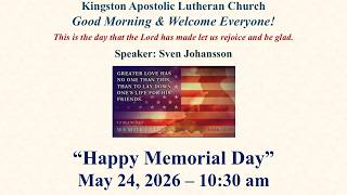 Sunday service 5-24-2026 Memorial Day