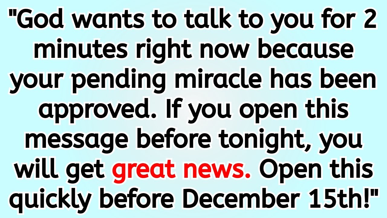 🔴 God wants to talk to you for few minutes right now because your pending miracle has been approved.