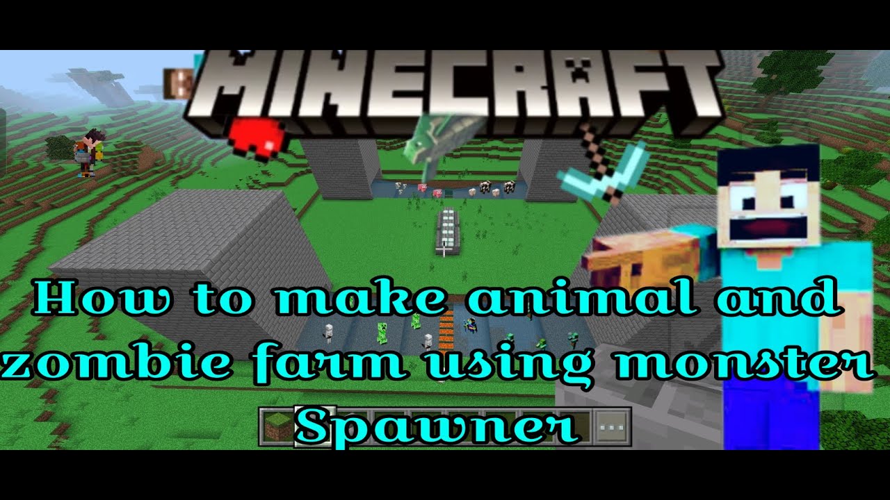 How to Make an Animal & Zombie Farm Using a Monster Spawner in ...