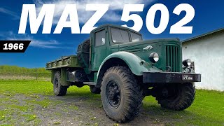 Old Restored Soviet Military Truck 4x4 FIRST START OVER 9 YEARS - MAZ 502 (1966)