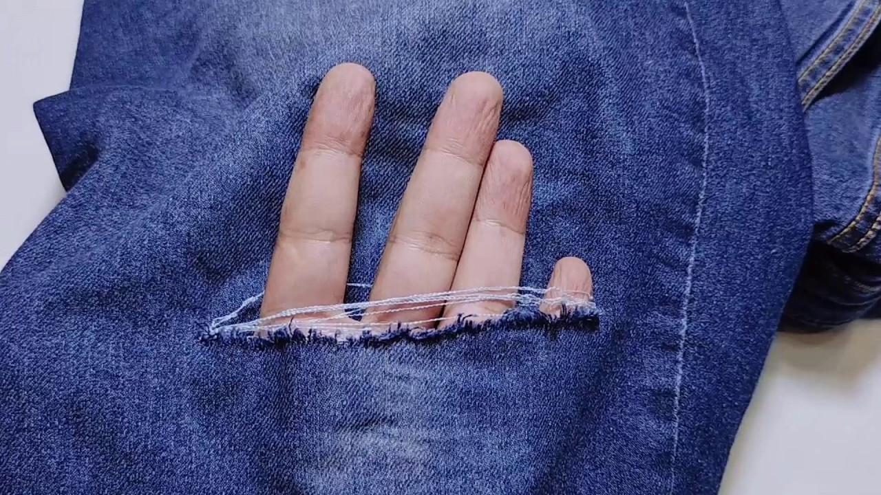 How wonderful it is to repair a hole in jeans yourself with this easy ...