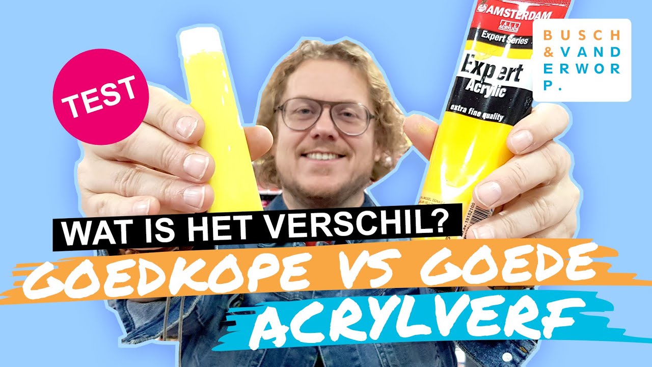 TEST vs KWALITEIT ACRYLVERF: Wat Is Het Verschil? Pigment, Kleurkracht, Lichtechtheid - YouTube