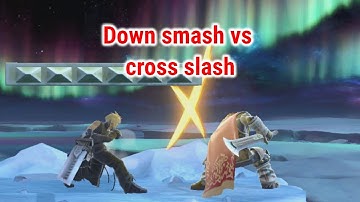 Down smash vs cross slash