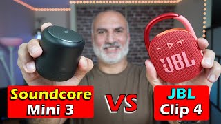 JBL Clip 4 vs Soundcore Mini 3 Bluetooth speakers