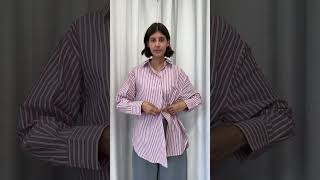 The safety pin shirt hack #fashionhacks #oversizedshirt The safety pin shirt hack #fashionhacks #oversizedshirt