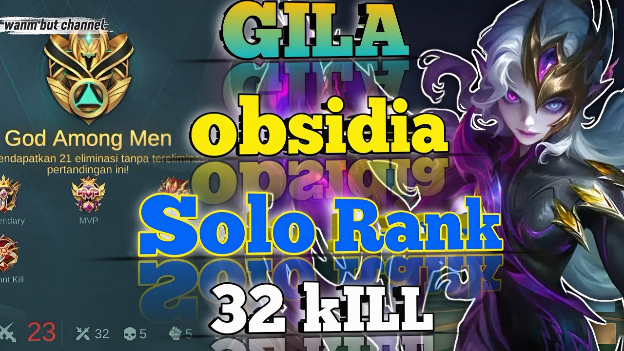 Gila!! Gameplay Obsidia Solo Rank Sampai 32 KILL 
