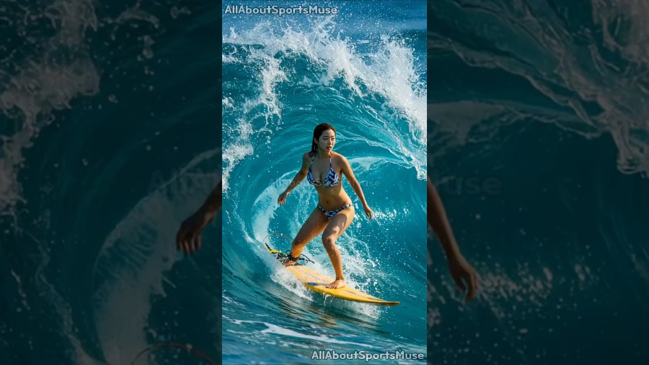 미녀 서퍼의 화려한 퍼포먼스