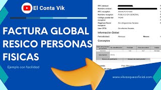 ✅CFDI público en general. RESICO personas fisicas  (Factura global CFDI 4.0)