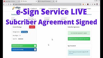 CSC e-Sign Service LIVE,Subscriber Agreement Signed (LIVE DEMO)
