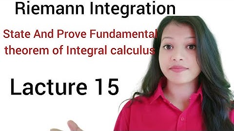 Riemann Integration Chapter 1 Paper 9 Semester 4 Lacture 15