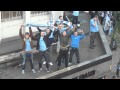 Manchester City Parade fans on top of Kendals