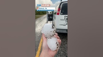 Large Hailstones Fall In Texas