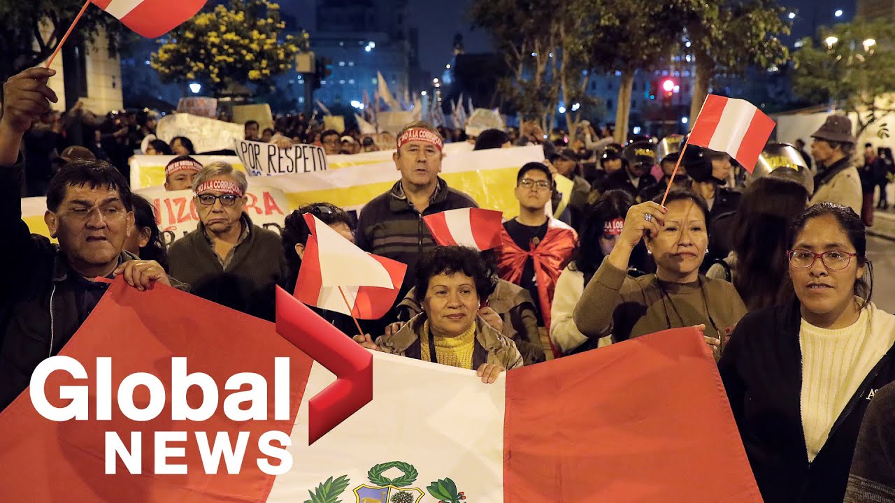 Activists, students and social organizations march in support of Peru's suspended president latest news nyc