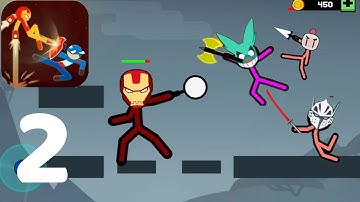 *Iron Man* Stickman Fight Battle Gameplay Walkthrough (ios,Android)