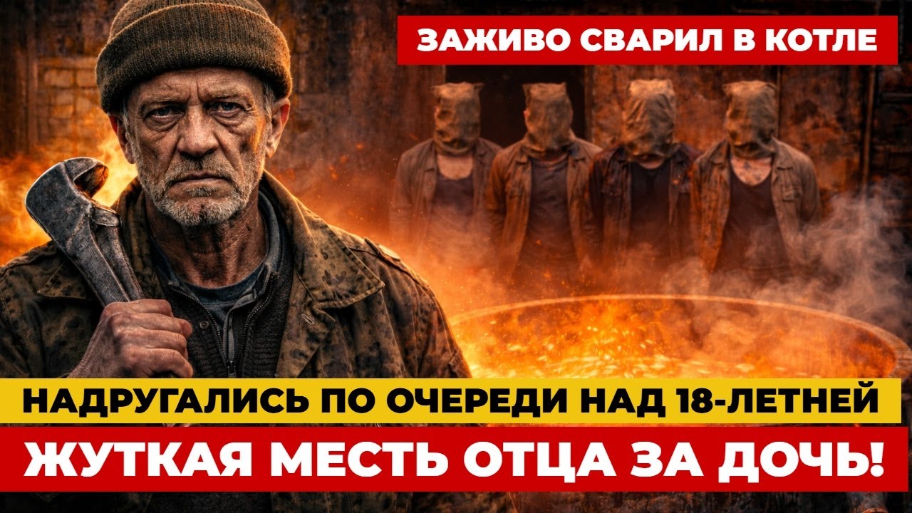 ЗАСУНУЛ В ТОПКУ ЖИВЬЁМ КОЧЕГАР ОТОМСТИЛ ЗА ДОЧЬ!