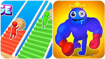 Punchy race vs Bridge Race 🧱🧱🧱🧱🧱🧱 Max All Levels Android iOS Gameplay