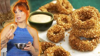 You'll Never Cook ONION RINGS the Same Again... | Quinoa Onion Rings