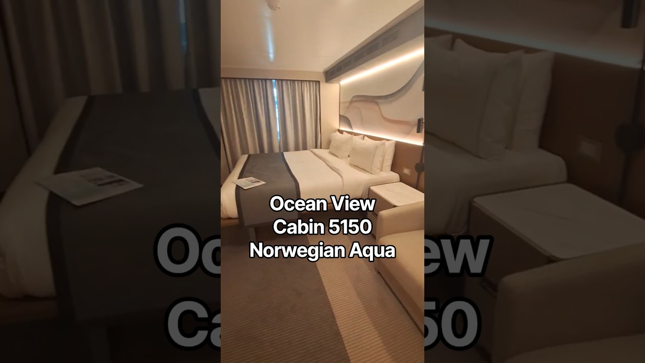 Ocean View Cabin 5150 onboard Norwegian Aqua! 😍🚢 #CabinTour #RoomTour