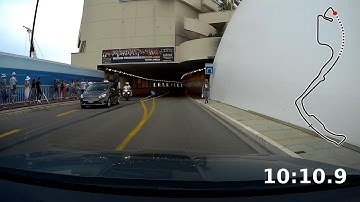 A Lap of the Monaco Formula 1 Circuit in an Ordinary Car - 3x Time Lapse
