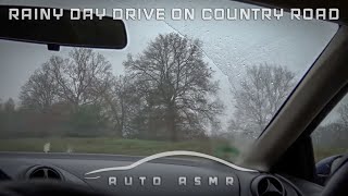 Car Asmr - Driving In The Rain And Fog On Country Road, View From Backseat, No Talking, Sleep Sounds