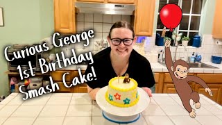 Make a Curious George Homemade First Birthday Smash Cake With Me! 