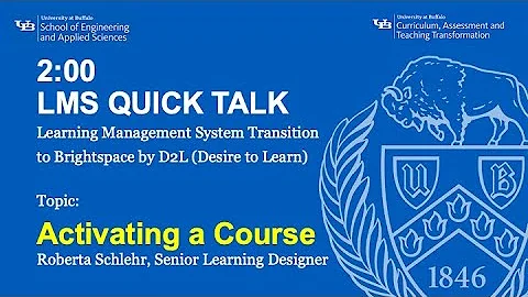 Brightspace Guide for Instructors: Activating a Course