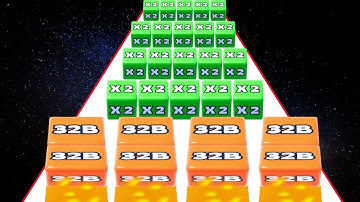 Jelly Run 2048 vs Number Run 3D - Satisfying ASMR Video (Noob vs Pro vs Hacker)