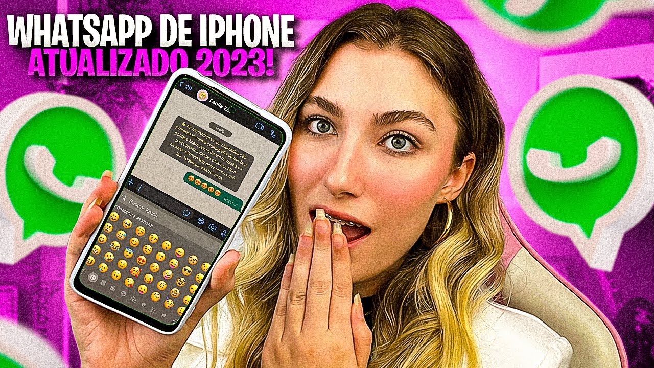 CHEGOU🥳 WHATSAPP IGUAL DE IPHONE NO ANDROID ATUALIZADO 2023 - EMOJI DE ...