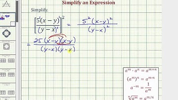 Ex: Simplify an Expression with Opposite Binomials and Exponents