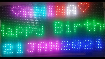 DIY Example - Scrolling Text Message on RGB Matrix 64x32 Using Arduino Mega