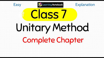 Class 7 Unitary Method
