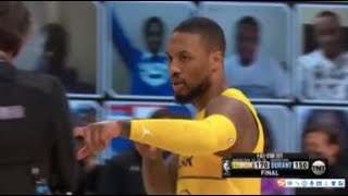 Damian Lillard Shows Stephen Curry \& Lebron James Its Dame Time With Half Court Game Winner!