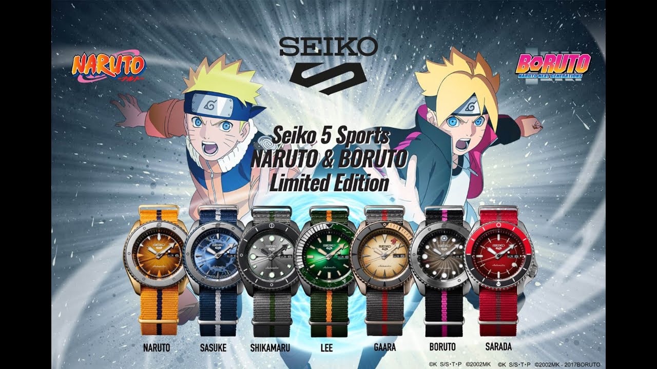 Hàng Hiếm] Full set Seiko 5 Sports Naruto & Boruto Limited Edition | ICS  Authentic - YouTube