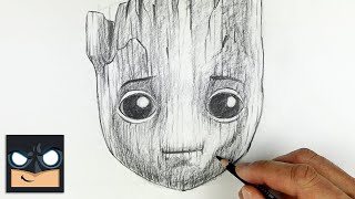 how to draw baby groot sketch saturday