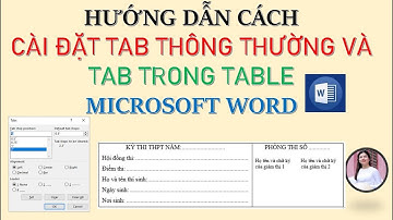 Hướng dẫn đặt tab thông thường và tab trong table trong Microsoft Word