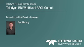 Teledyne RDI WinRiverII ASCII Output