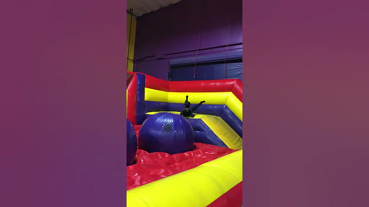 Funny Kid Falls Off Of Bouncy House.
