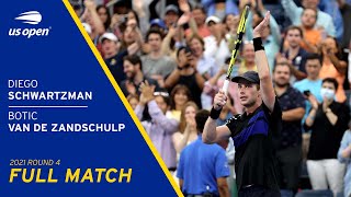 Diego Schwartzman vs Botic Van De Zandschulp Full Match | 2021 US Open Round 4