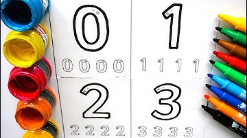 How to Write Numbers, Learn write Numbers song DIY video